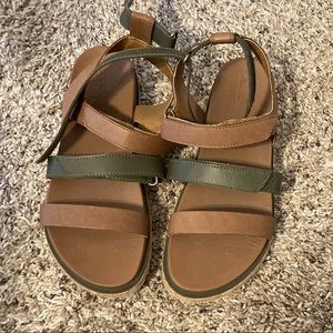 Sorel sandals came and olive green strap sandal